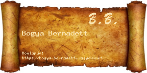 Bogya Bernadett névjegykártya