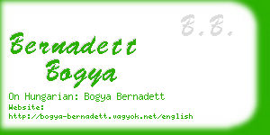 bernadett bogya business card